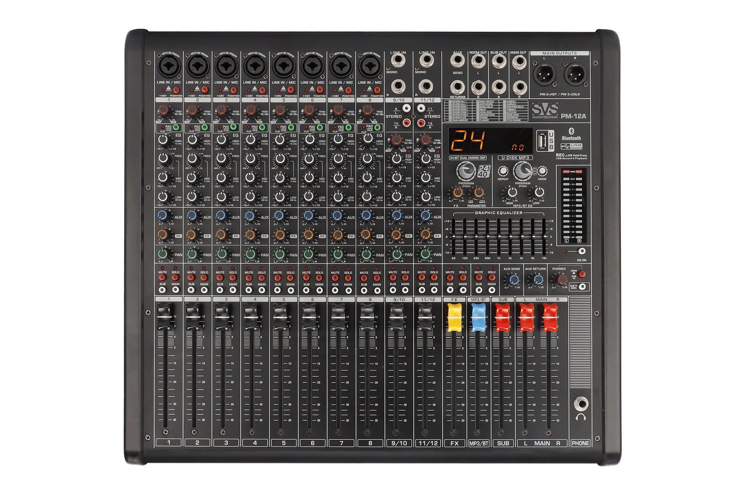 SVS Audiotechnik mixers PM-12A Активный аналоговый микшерный пульт, 12-канальный в Усть-Куте